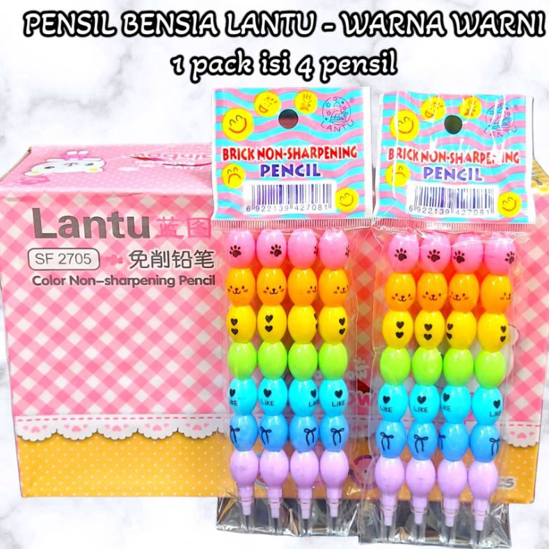 

Ready Stock (4 pcs) PENSIL SUSUN BENSIA LANTU / PENSIL SAMBUNG SUSUN KARAKTER