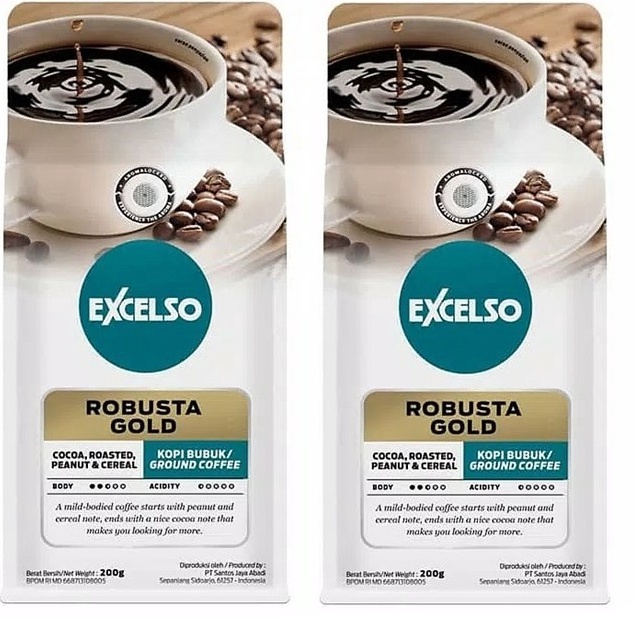 

VGRN3146 DISKON!!!!!!! Excelso Kopi Robusta Gold 200 gr x 2