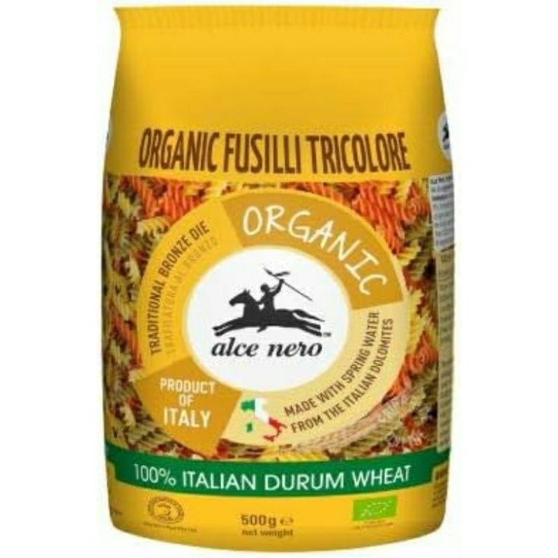 

ALCE NERO Organic Fusilli Tricolore Tricolor Pasta 500g