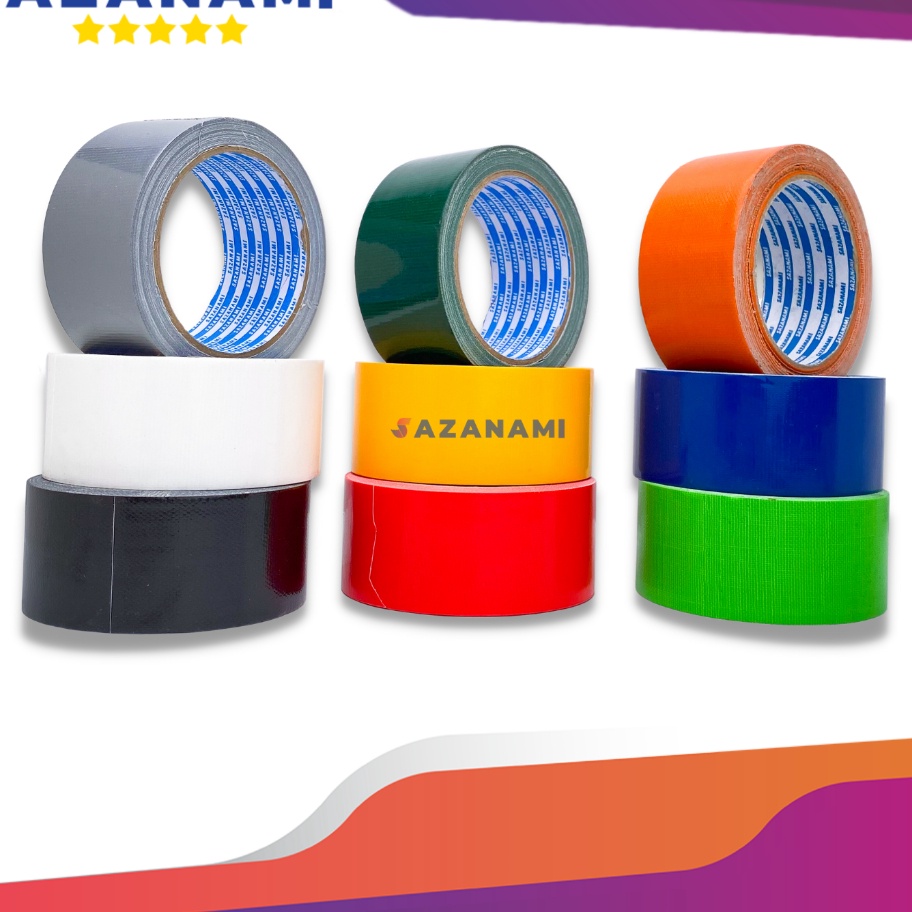 

Stok Banyak LAKBAN KAIN WARNA 2" X 12M CLOTH TAPE SAZANAMI