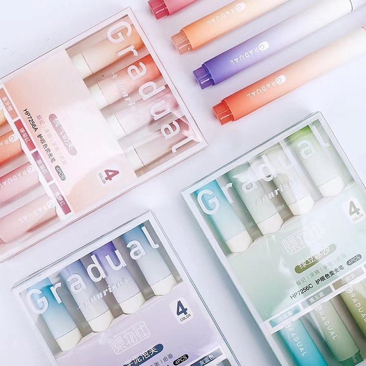 

➟➬✢ 1 SET ISI 4 HIGHLIGHTER WARNA PASTEL TERANG / 1 SET STABILO HIGHLIGHTER WARNA PASTEL TERANG FS