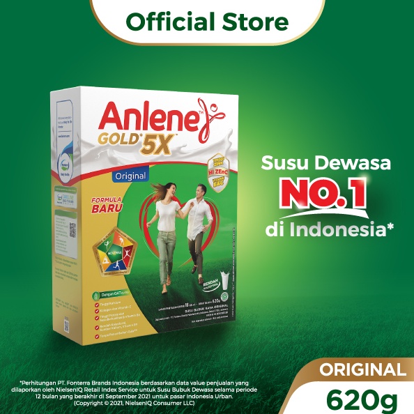 

12.12 STOK READY Anlene Gold 5X Susu Bubuk Dewasa Original 620g - Nutrisi Tinggi Kalsium Untuk Tulang, Sendi, dan Otot grosir