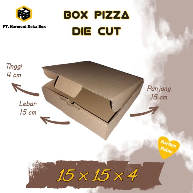 

Kardus/Box Packing Paket Kecil Box Hampers/Box Pizza Die Cut Polos Ukuran 15x15x4 cm