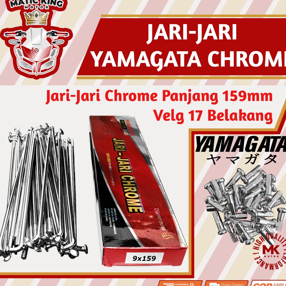 ` Jari Jari Ruji Ring Velg 17 Panjang 159 Honda Yamaha Suzuki Supra X Karisma Grand Prima Vega Jupit
