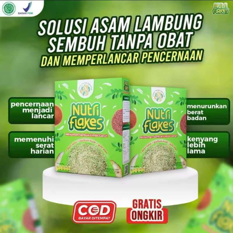 

Nutriflakes (2 Box) Sereal Sehat Atasi Segala Macam Penyakit Pada Lambung Serta Menjaga Kesehatan Pencernaan