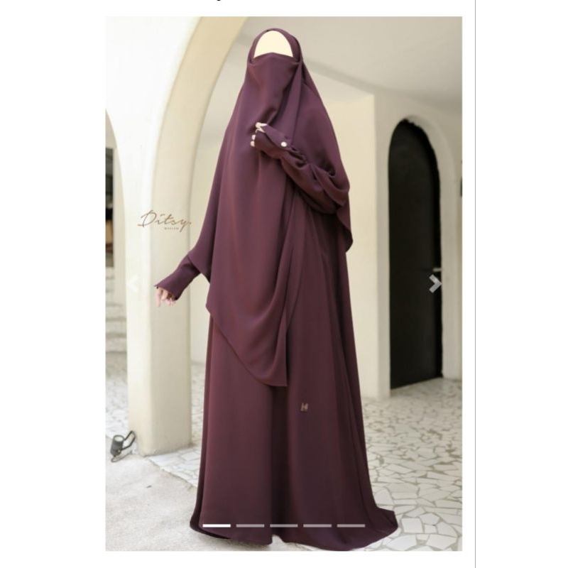 DITSY MOSLEM LORRY MAROON LAIQA BLACK L
