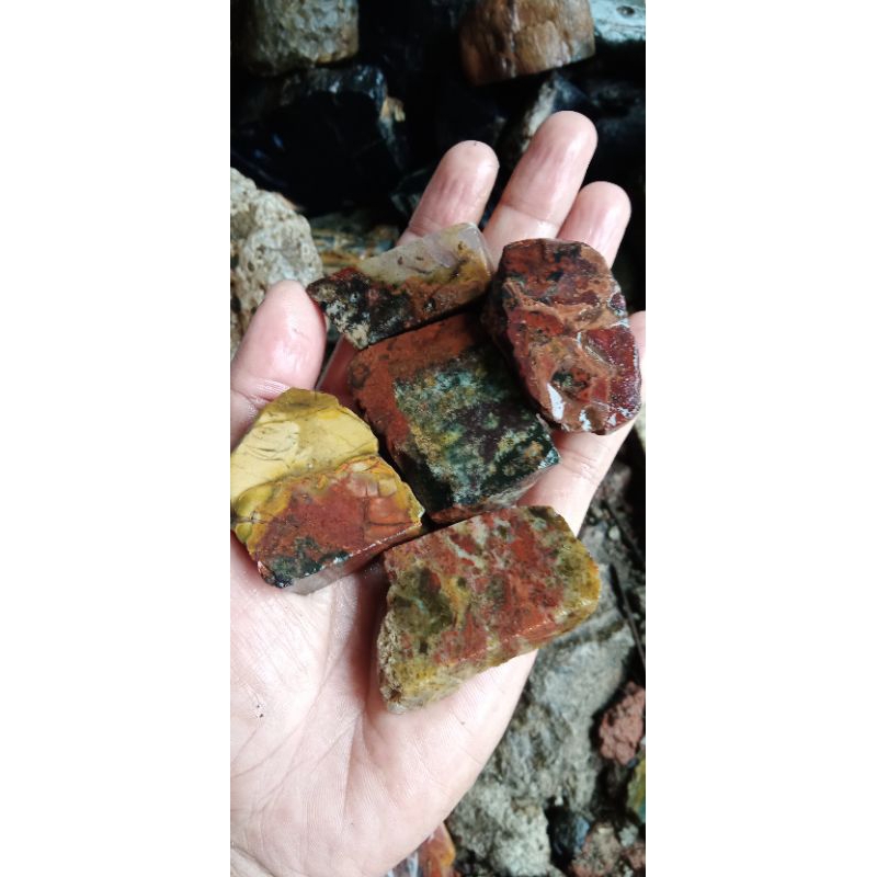 5lempeng batu pancawarna garut