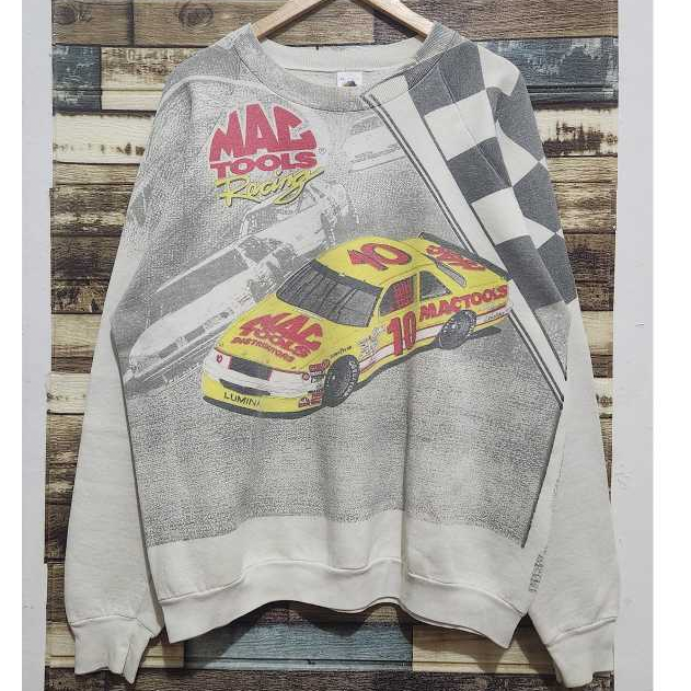 Nascar 90s Ernie Irvan Mac Tools AOP By FOTL Crewneck Original ( Size XL )