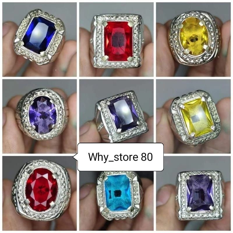 Batu Cincin Pria Wanita  Permata Cubic Zirconia Cuting Diamond Good Luster High Quality