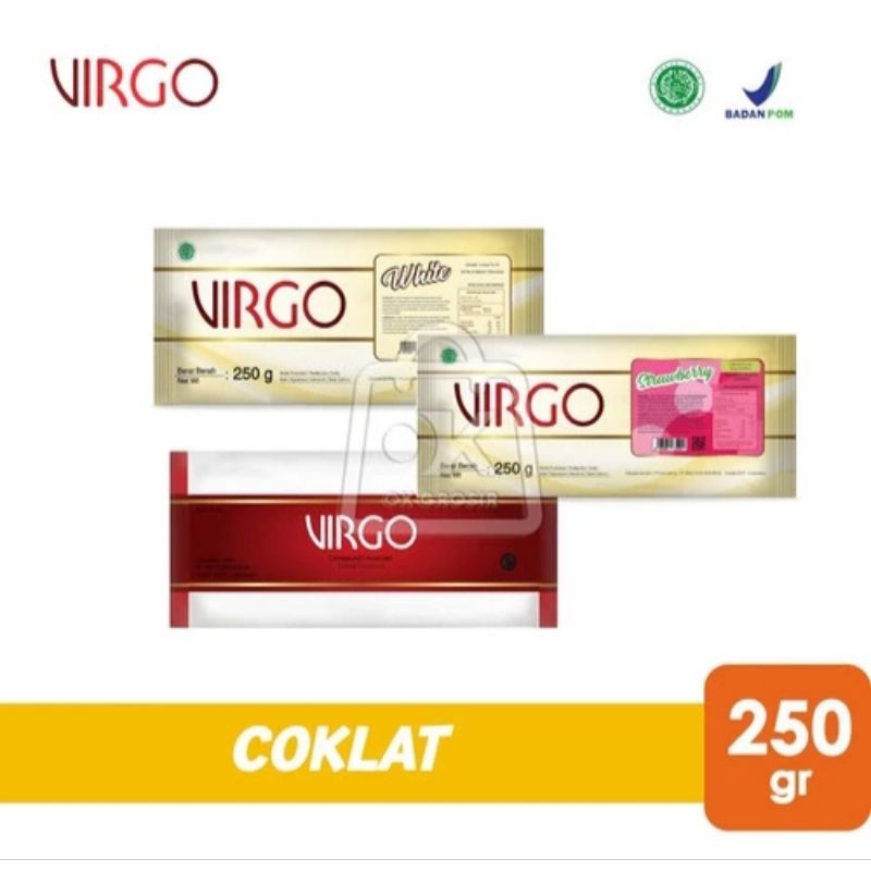 

VIRGO DARK COKLAT COMPOUND 250 GR /COKLAT/STRAWBERRY/WHITE