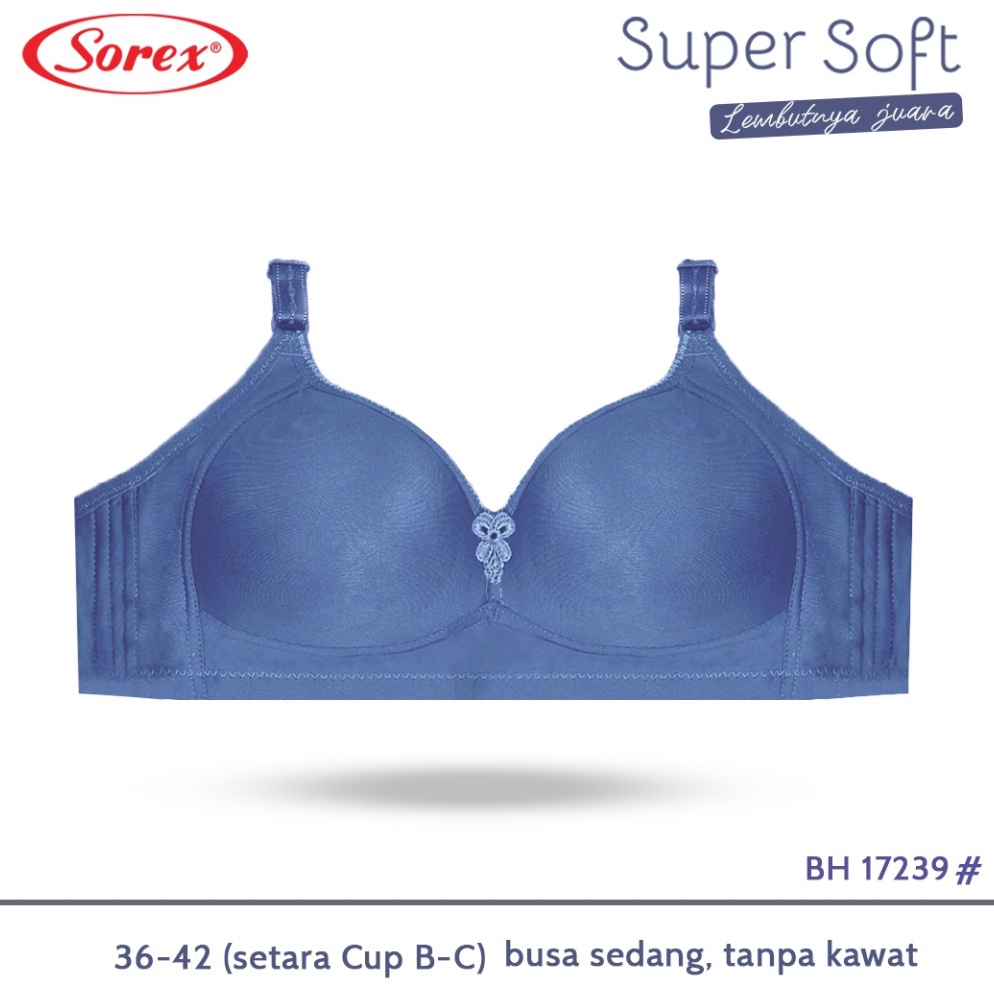 BH Sorex Tanpa Kawat Bra Sorex 17239 Cup Besar Kait 3 Super Soft