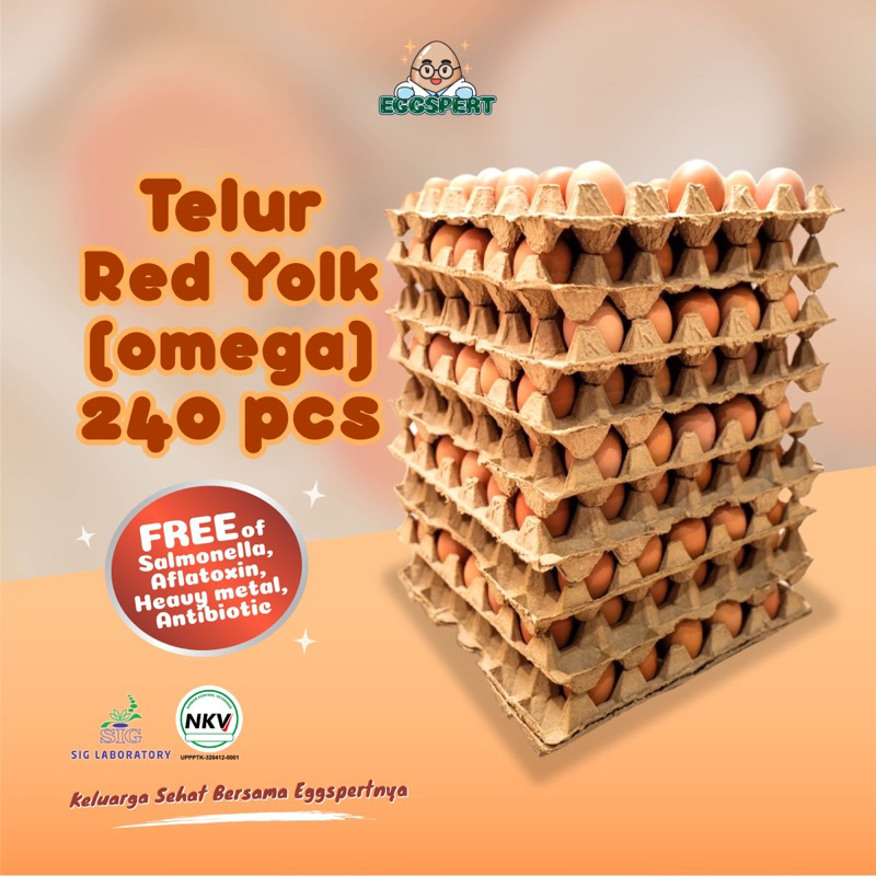 

Eggspert Telur Ayam Red Yolk (Omega) Kemasan Isi 240pcs