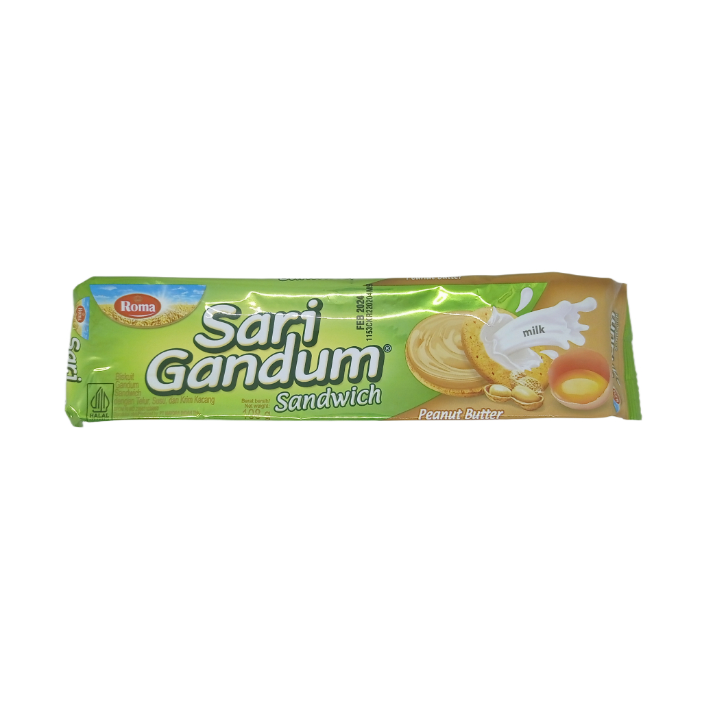 

Roma Biscuit Sari Gandum Sandwich Peanut Butter 115 g