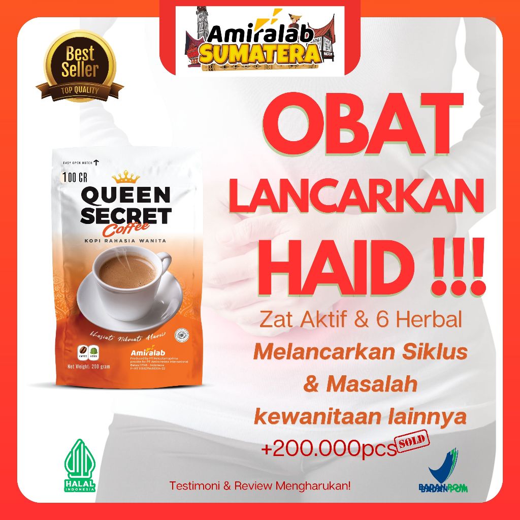 

Obat Telat Datang Bulan Pelancar Haid AMIRALAB - Queen Secret Coffee Minuman Kopi Pelancar Haid dan siklus bulanan Kesehatan Wanita 100gr