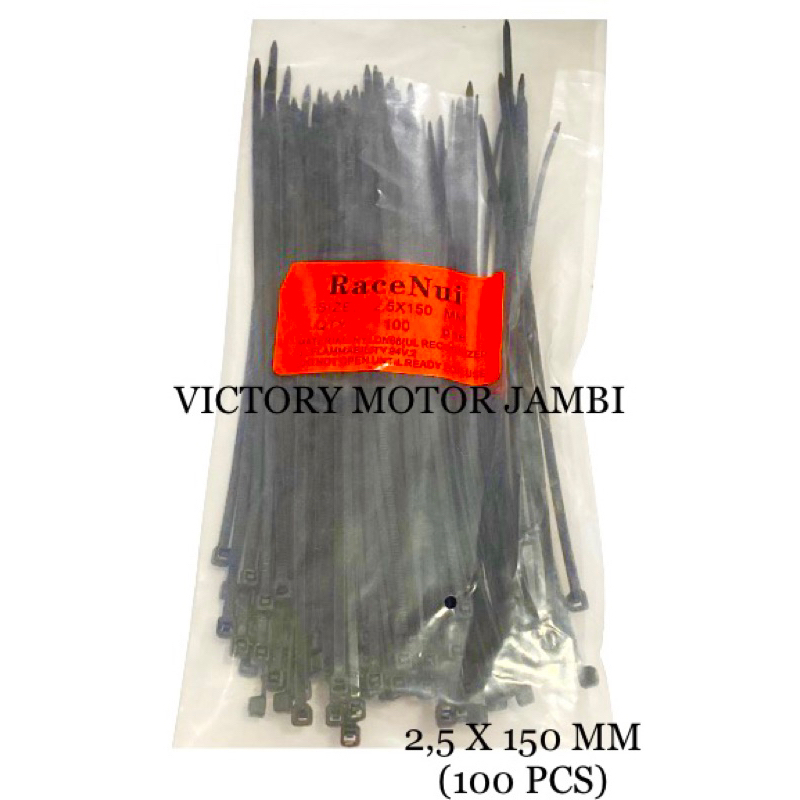 

KABEL TIES CABLE T 2.5X150MM ISI 100 PCS HITAM