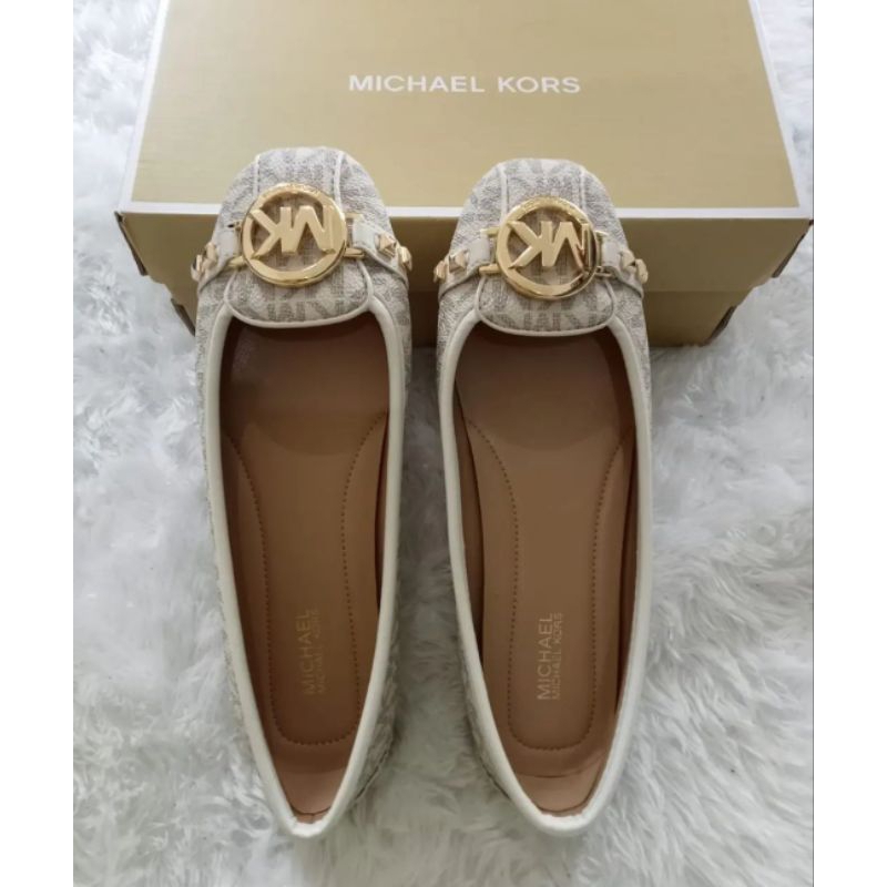 new sepatu Michael Kors MK Fulton vanila original authentic shoes