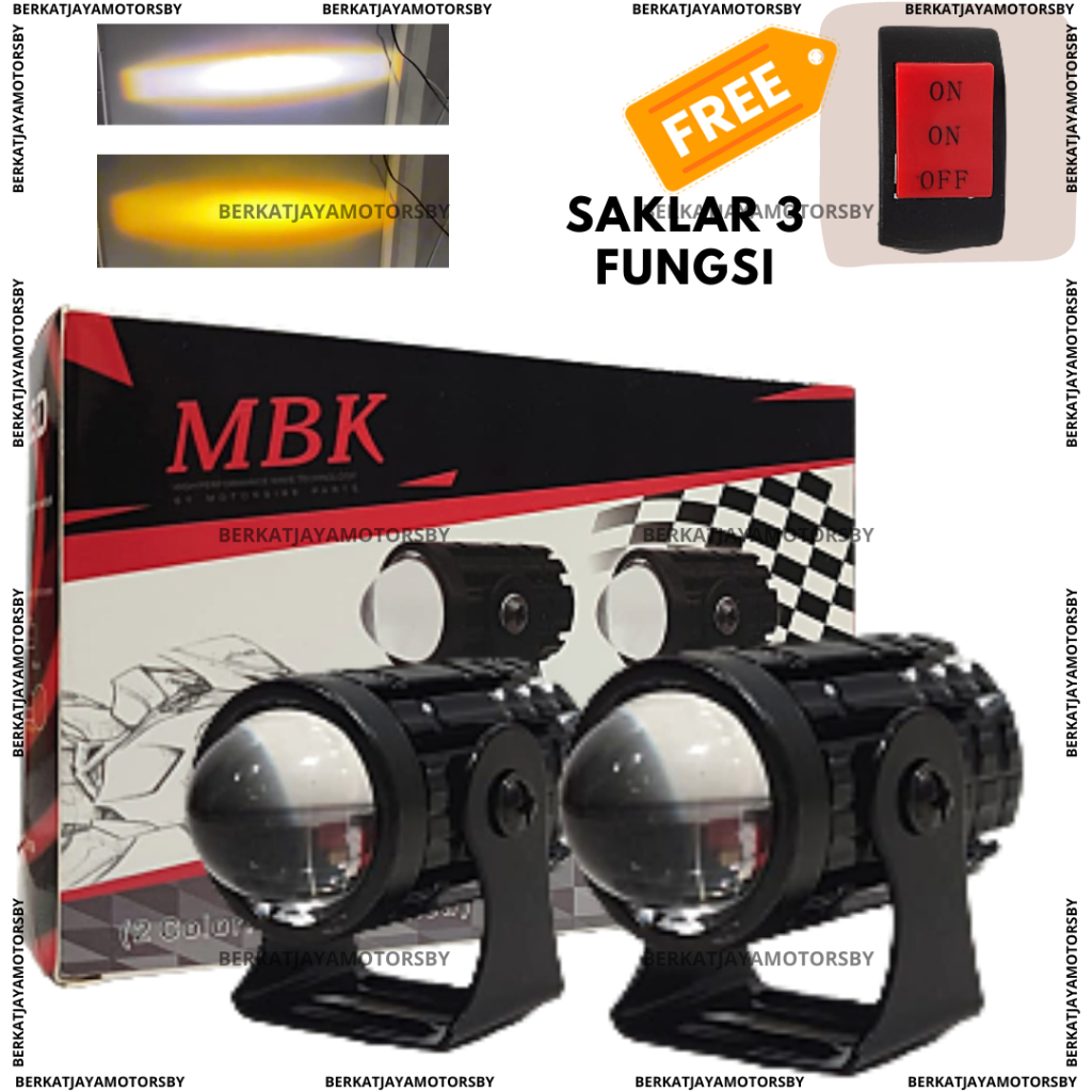 GROSIR MINI PROJIE LASER FOGLAMP D2 LAMPU TEMBAK SOROT MOTOR LASER BONUS SAKLAR LAMPU