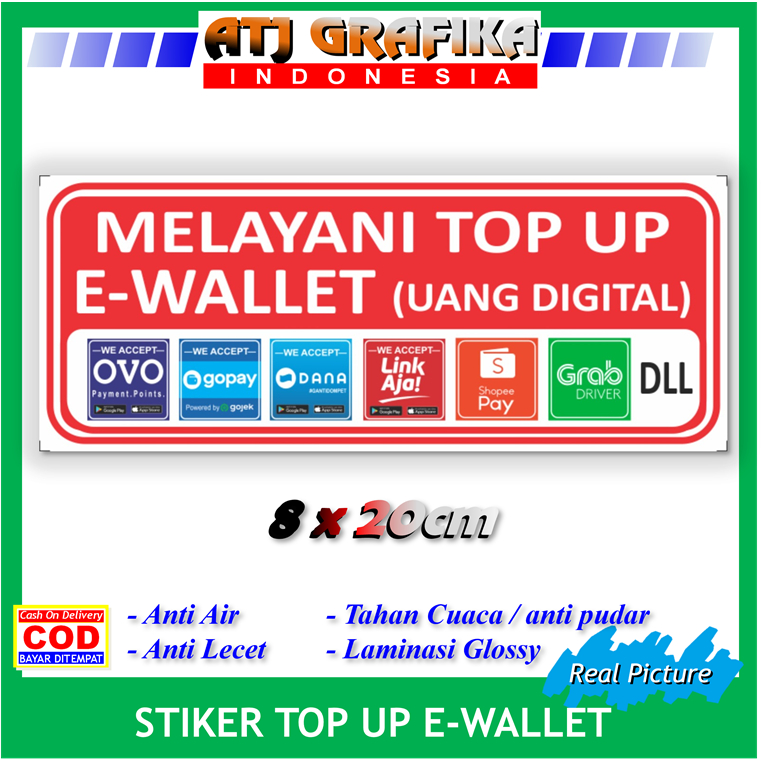 

Stiker Toko konter HP warung outlet keuangan sticker iklan tempel