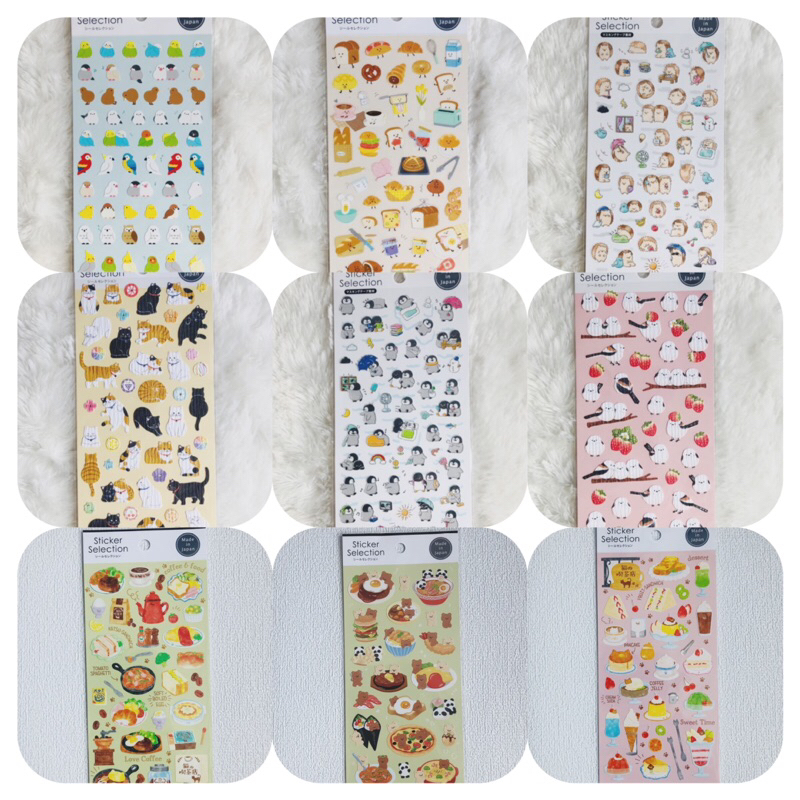 

sticker stiker burung roti kucing landak pinguin made in Japan