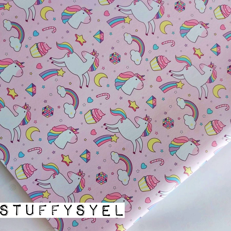 

Kertas Kado UNICORN BABY PINK Kertas Kado Sansan Wawa Bungkus Kado