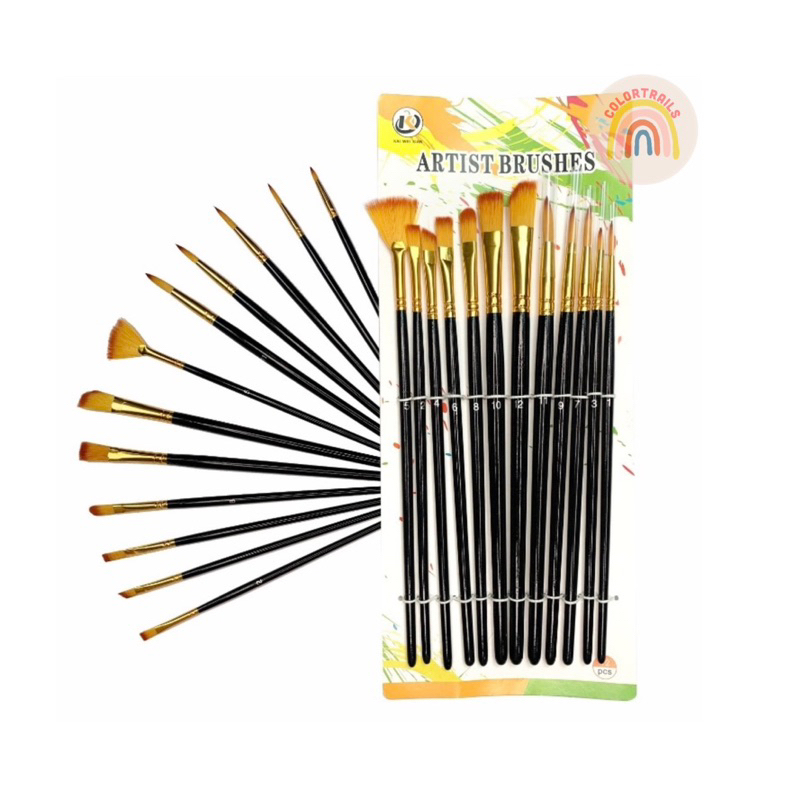 

KAI Artist Paint Brush Mix Set 12 Kuas Lukis