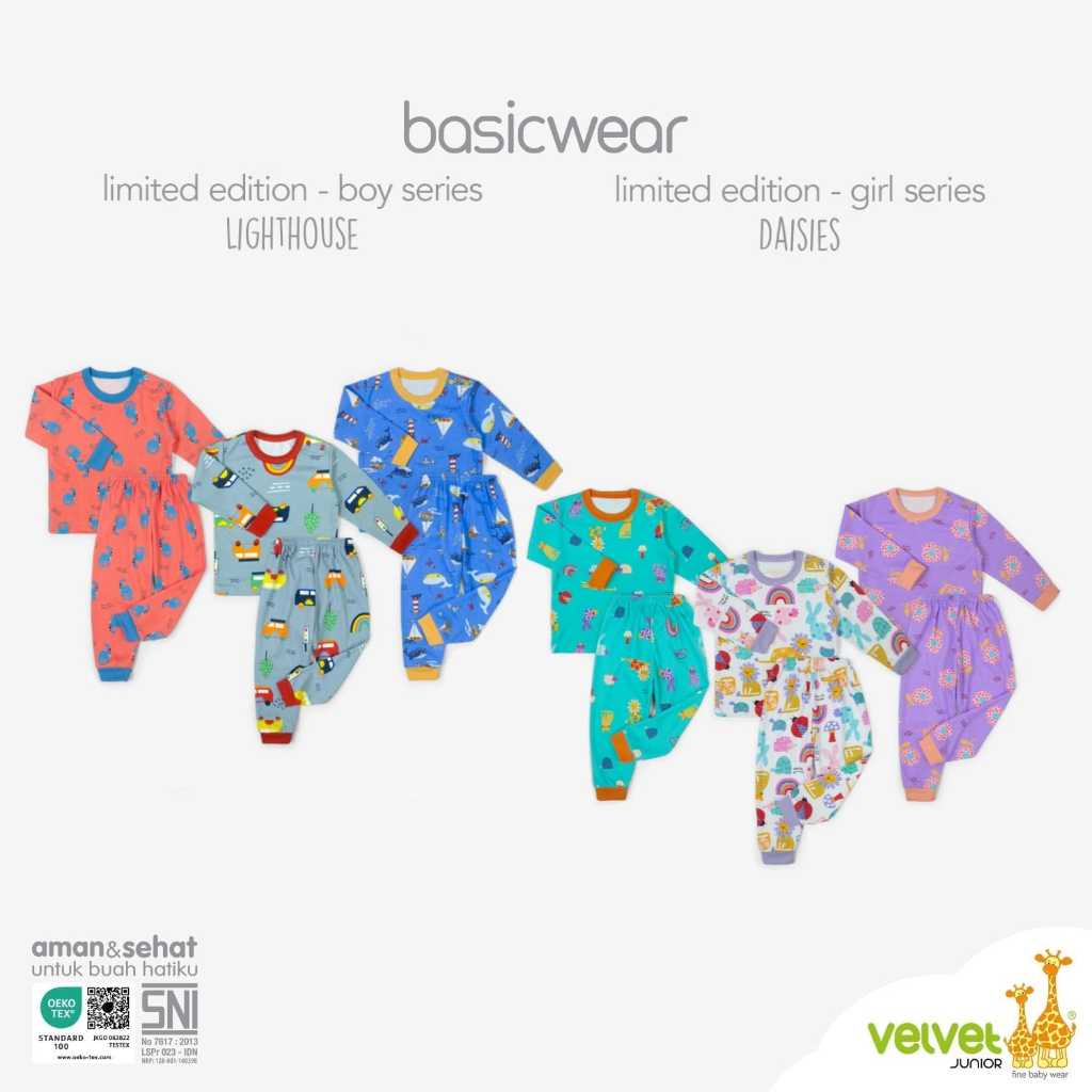 [2/2] KANCING BAHU LENGAN PANJANG CELANA PANJANG | VELVET JUNIOR  LIMITTED EDITION BOY & GIRL | LIGH