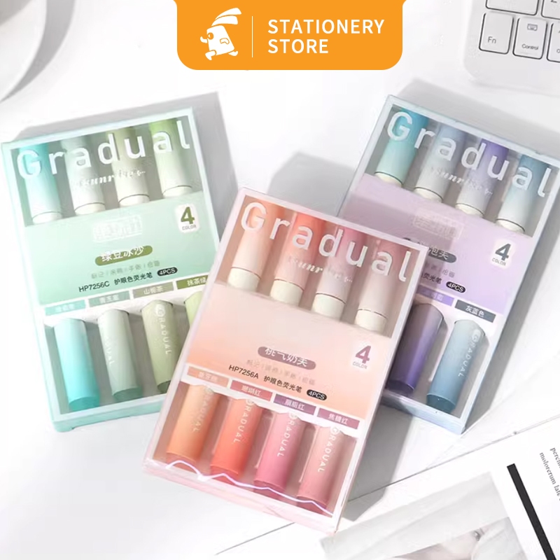 

Pen Highlighter Macaroon 4 Warna-Rabbit Stationery