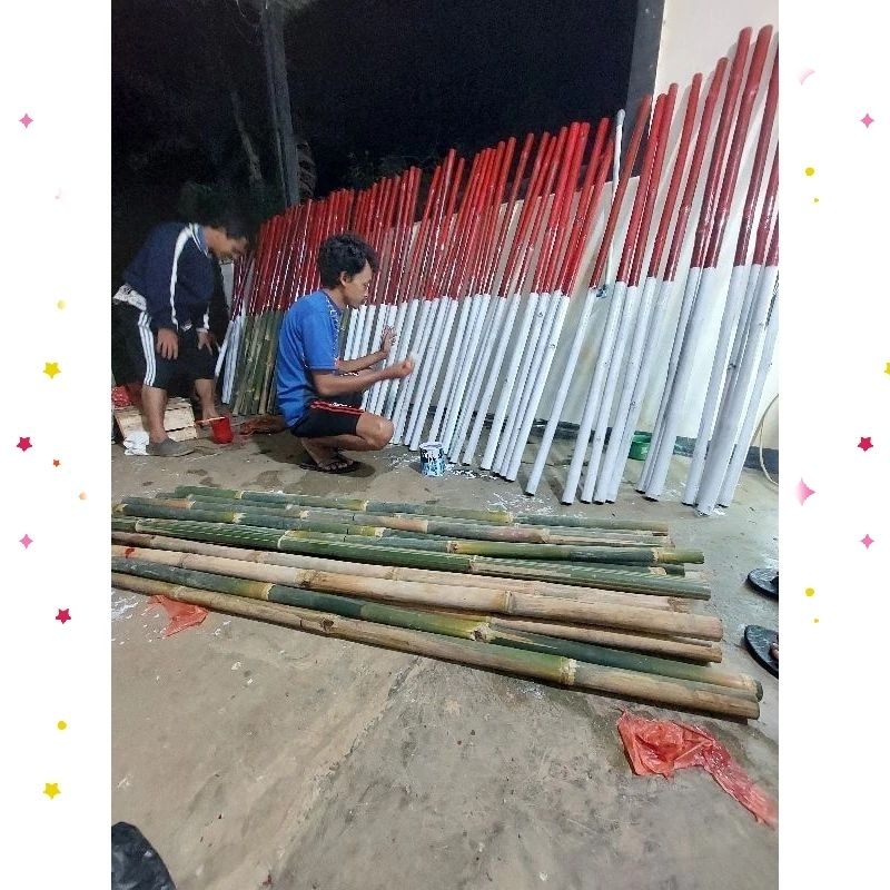 

TONGKAT BAMBU PRAMUKA MERAH PUTIH