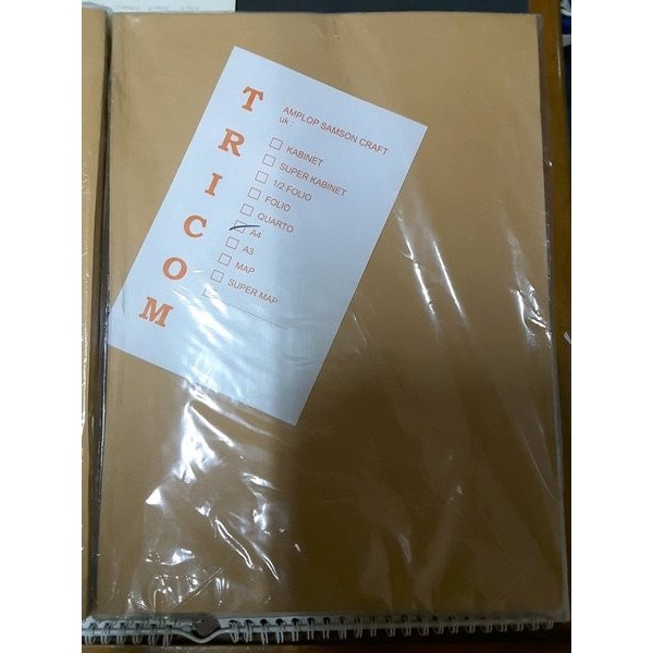 

Amplop Coklat Polos A4 isi 100 lembar
