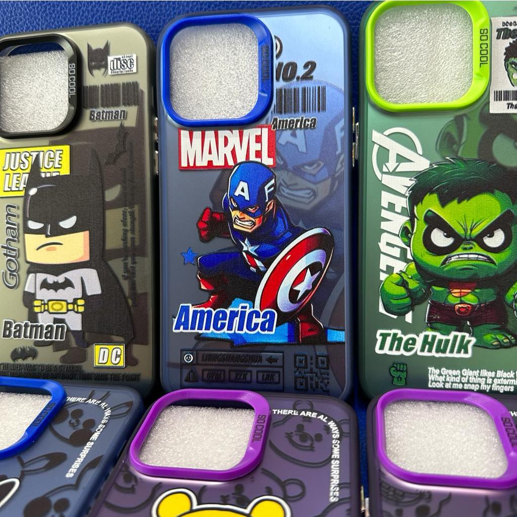 Super Hero Case IPhone X Xs XR 11 12 13 14 15 Pro Max 15+ Plus Hard Casing Avengers Cool