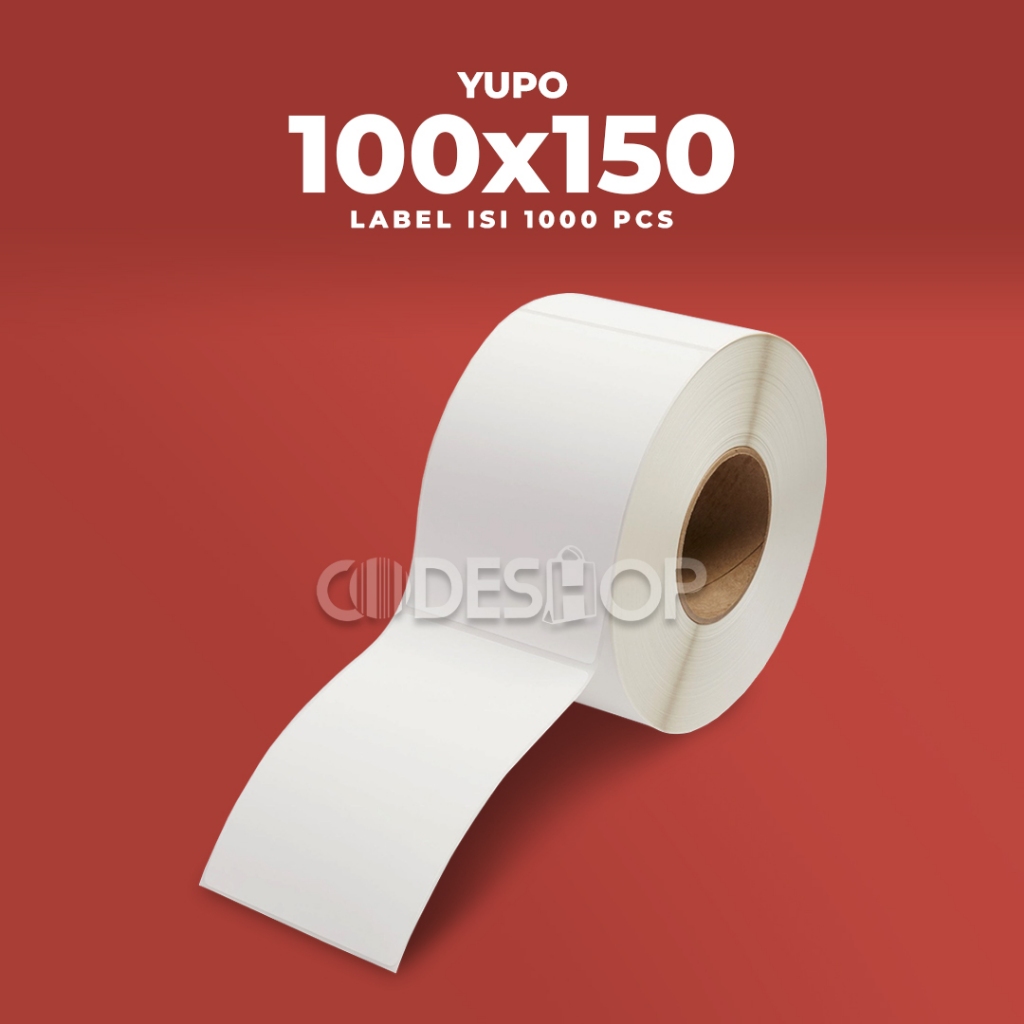 

Label Yupo 100x150mm 100x150 Stiker Barcode A6 100 x 150 mm Core 3 Inch isi 1000 Pcs