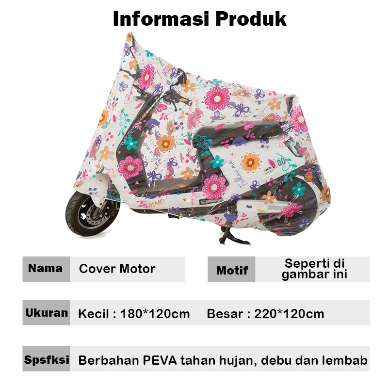 BKL - Cover Motor/Sarung Motor Plastik terbuat dari bahan PEVA/Cover Motor Universal