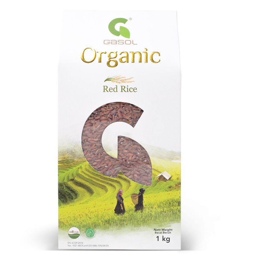 

GASOL Beras Organik Merah kemasan 1 Kg U/ MPASI