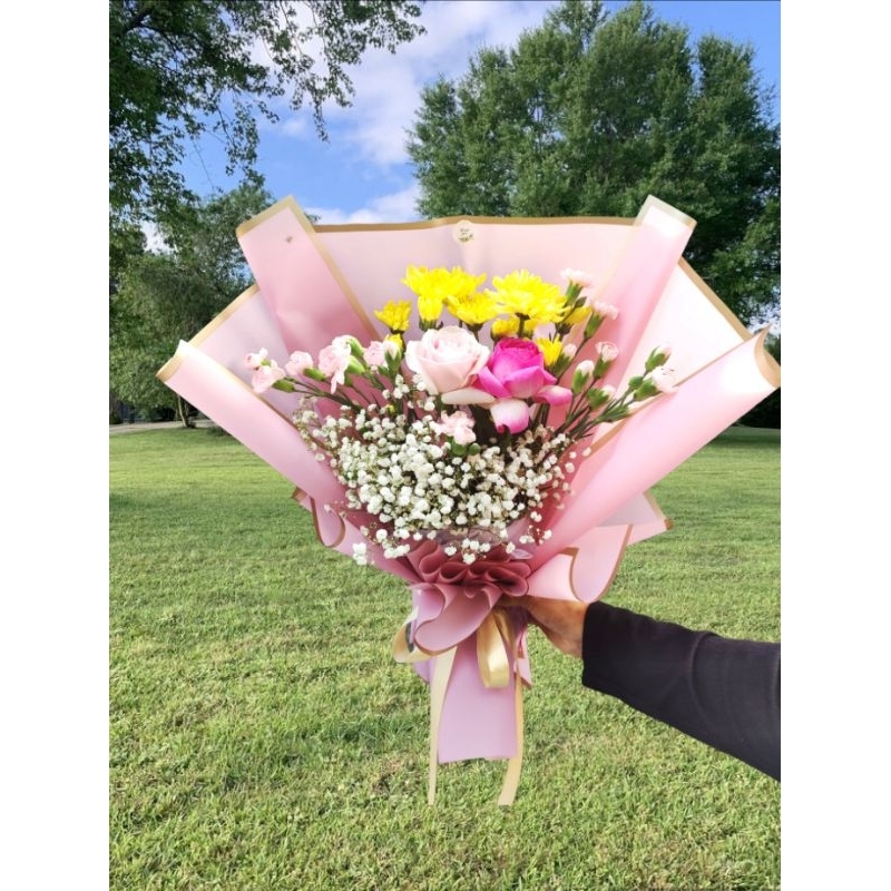 Buket Bunga Asli Fresh Flower / Hand Bucket Ready Batam Vancyy Florist / Hand Bouquet Wedding Fresh