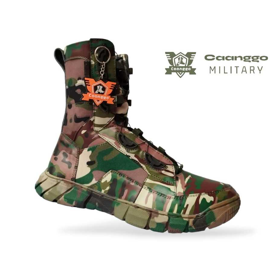 CAANGGO - Sepatu pdl loreng army tactical tali putar terbaru