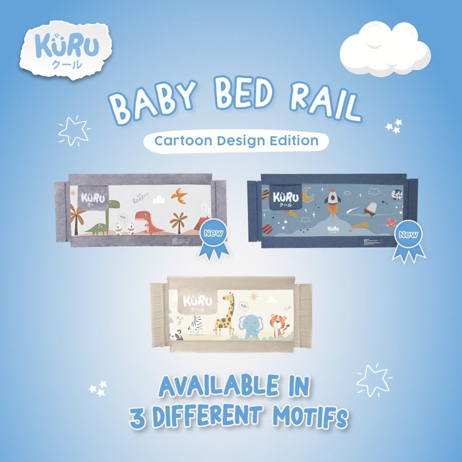 KURU Baby Bedrail 180cm Pembatas Pengaman Pagar Kasur Ranjang Bed Rail