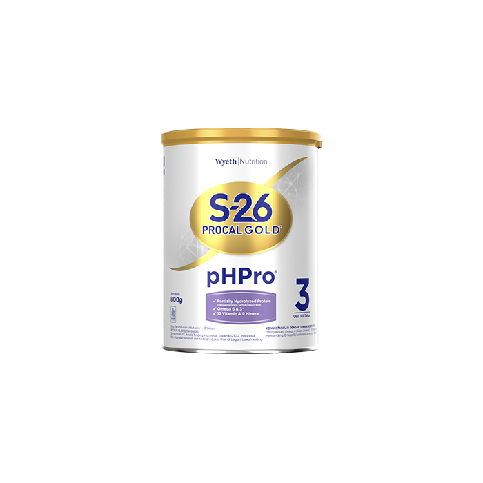 SUSU S-26 PROCAL GOLD PH PRO 3 USIA 1-3 TAHUN 800 GRAM (NAN PH PRO)