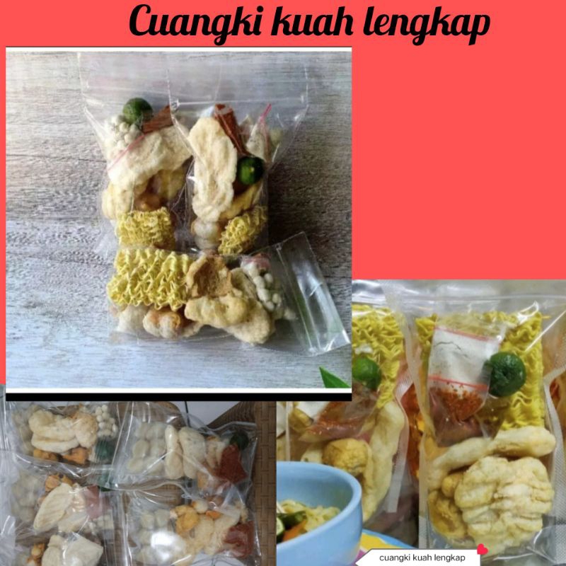 

cuangki kuah lengkap, pedes manis gurih paket kumplit