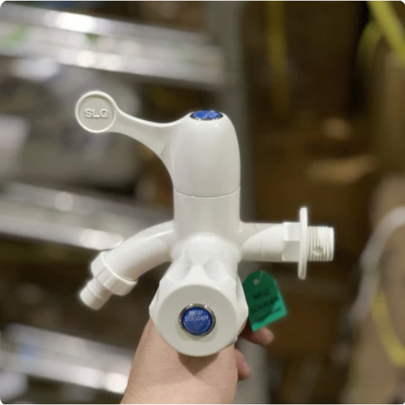 Kran Air Cabang 2 Plastik Soligen 2 in 1 Kran Shower