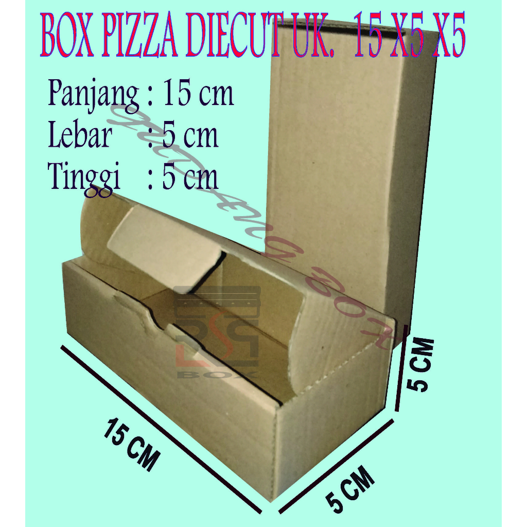 

Kardus packing uk 15x5x5 model diecut pizza Box online murah