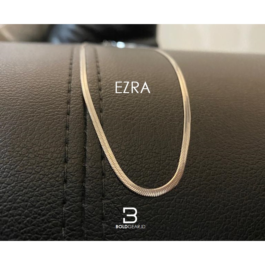 EZRA Necklace Kalung Silver Pria Cowok Skena