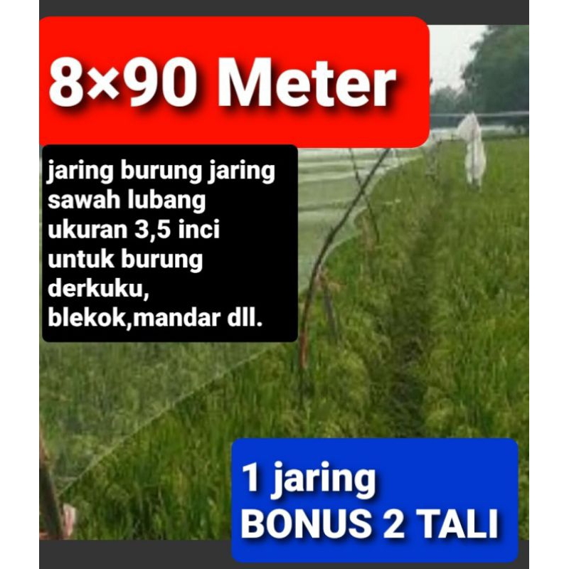 JARING BURUNG ,JARING SAWAH JARING BLEKOK,MANDAR 8×90 M