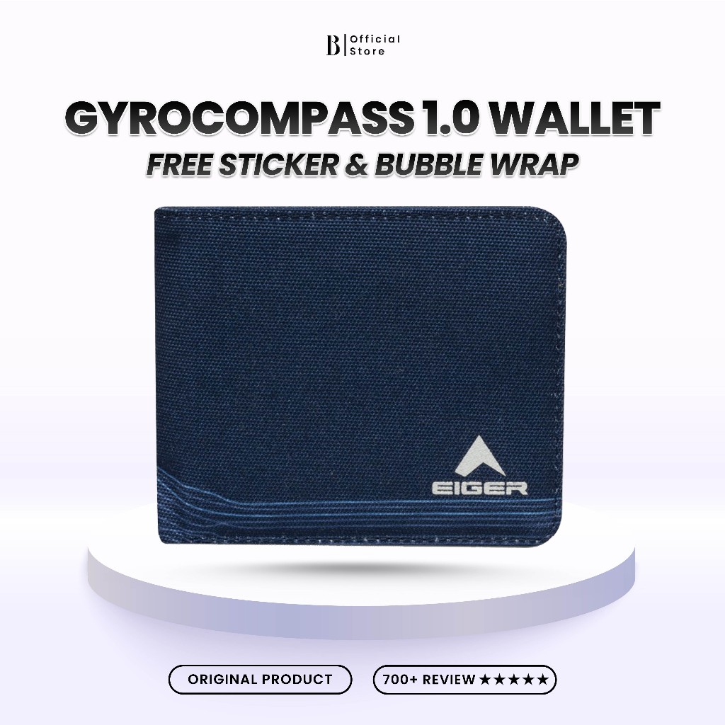 Dompet EIGER Wallet Gyrocompass Biru Navy Lipat Pria