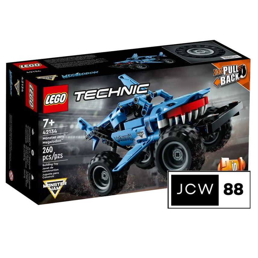 Lego 42134 Technic 2in1 Monster Jam Megalodon mainan anak mobil monster