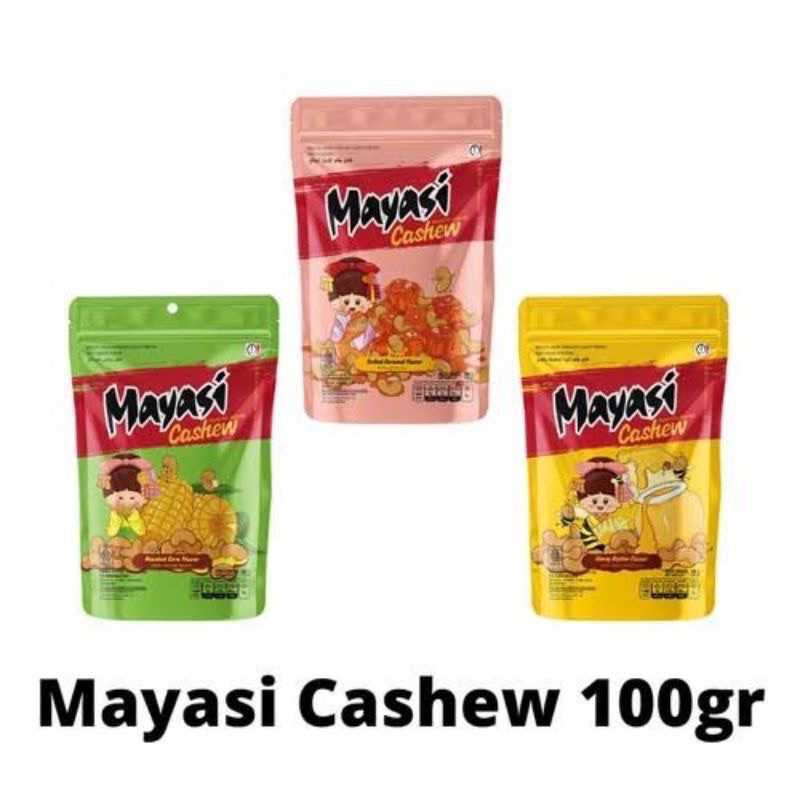 

Mayasi Roasted Cashew 100g Kacang Mede Panggang Rasa Roasted Corn, Salted Caramel, Honey Butter