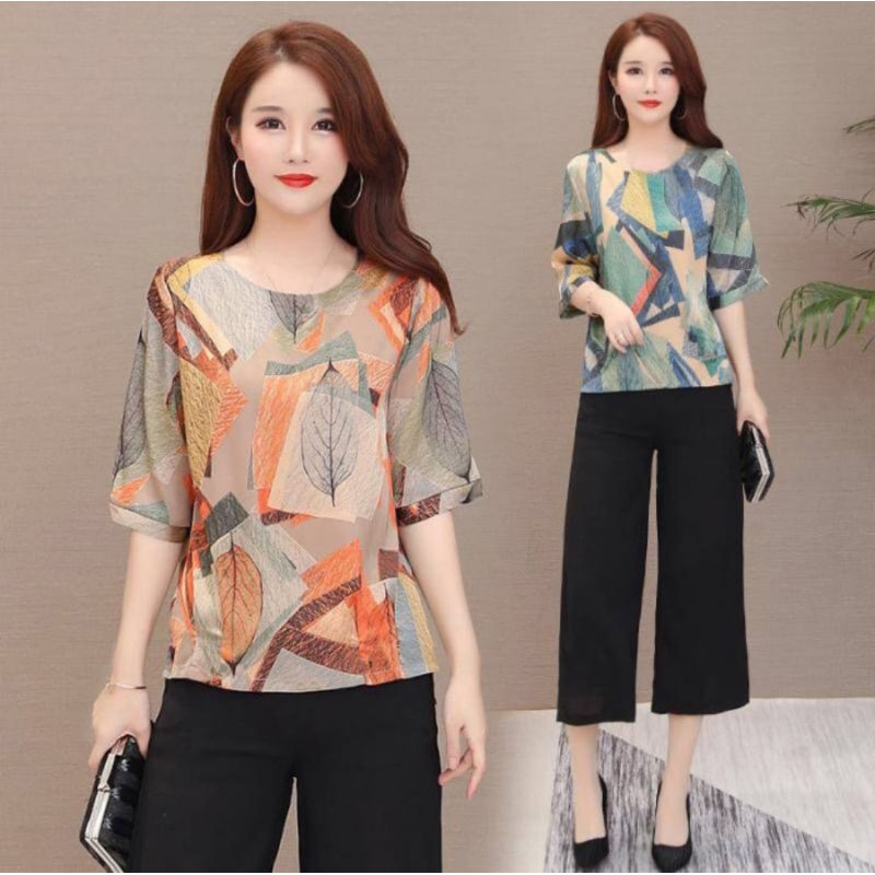 baju blouse bahan sutra es