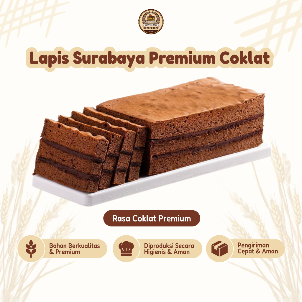 

Kue Lapis Surabaya Rasa Coklat Premium Lembut Moist