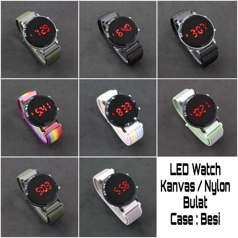 Jam tangan LED terbaru LED Watch Kanvas / Nylon strap nylon