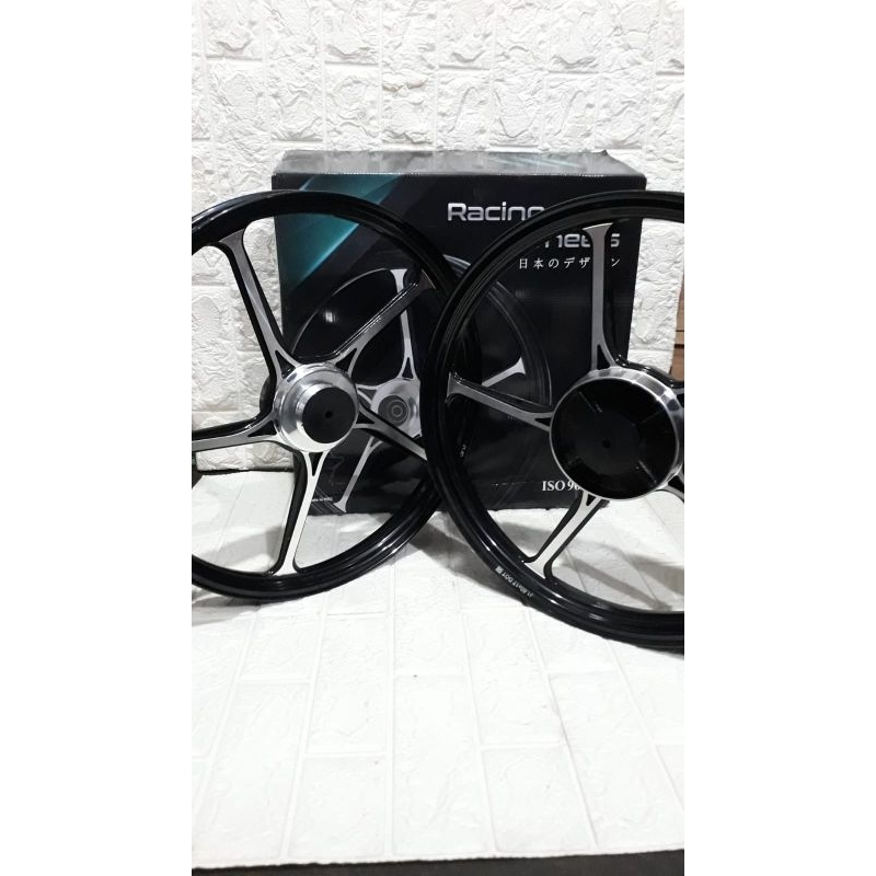 VELG RACING CNC COPY AK55 SUPRA FITNEW  BIRU  HITAM