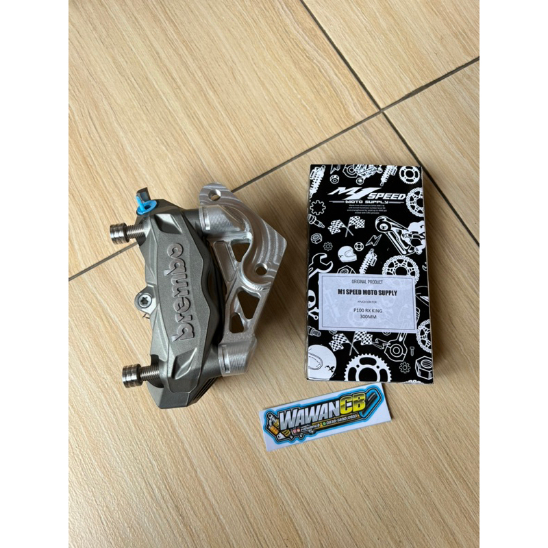 Kaliper Brembo M432 original baru set breket PNP Rx king RXking new disd 300